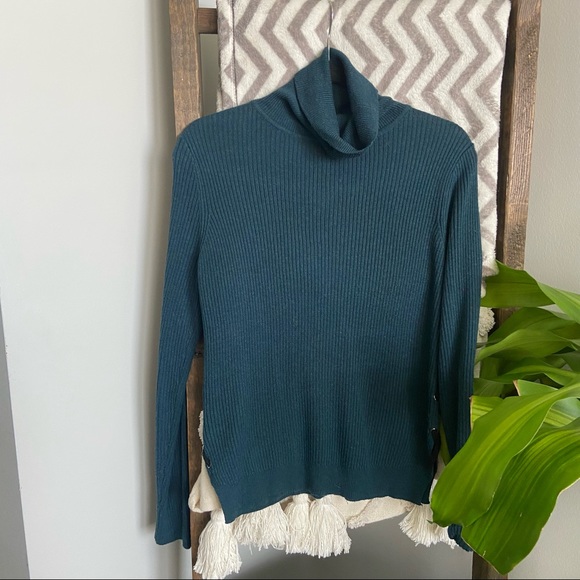 Small Turtle Neck Sweater with Cross Up Sides - Picture 1 of 4